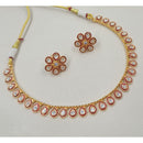 NAFJ Sparkling Crystal Stone Designer Meenakari Necklace Set