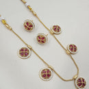 NAFJ Royal Pota Stone Designer And Pearl Necklace Set