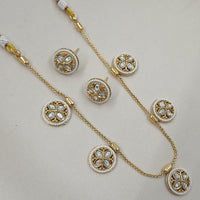 NAFJ Royal Pota Stone Designer And Pearl Necklace Set