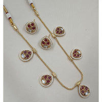 NAFJ Royal Pota Stone Designer And Pearl Necklace Set