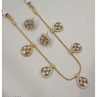NAFJ Royal Pota Stone Designer And Pearl Necklace Set
