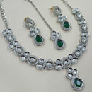 NAFJ Sparkling Crystal Stone Designer Necklace Set