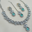NAFJ Sparkling Crystal Stone Designer Necklace Set