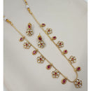 NAFJ Royal Pota Stone Designer And Pearl Necklace Set