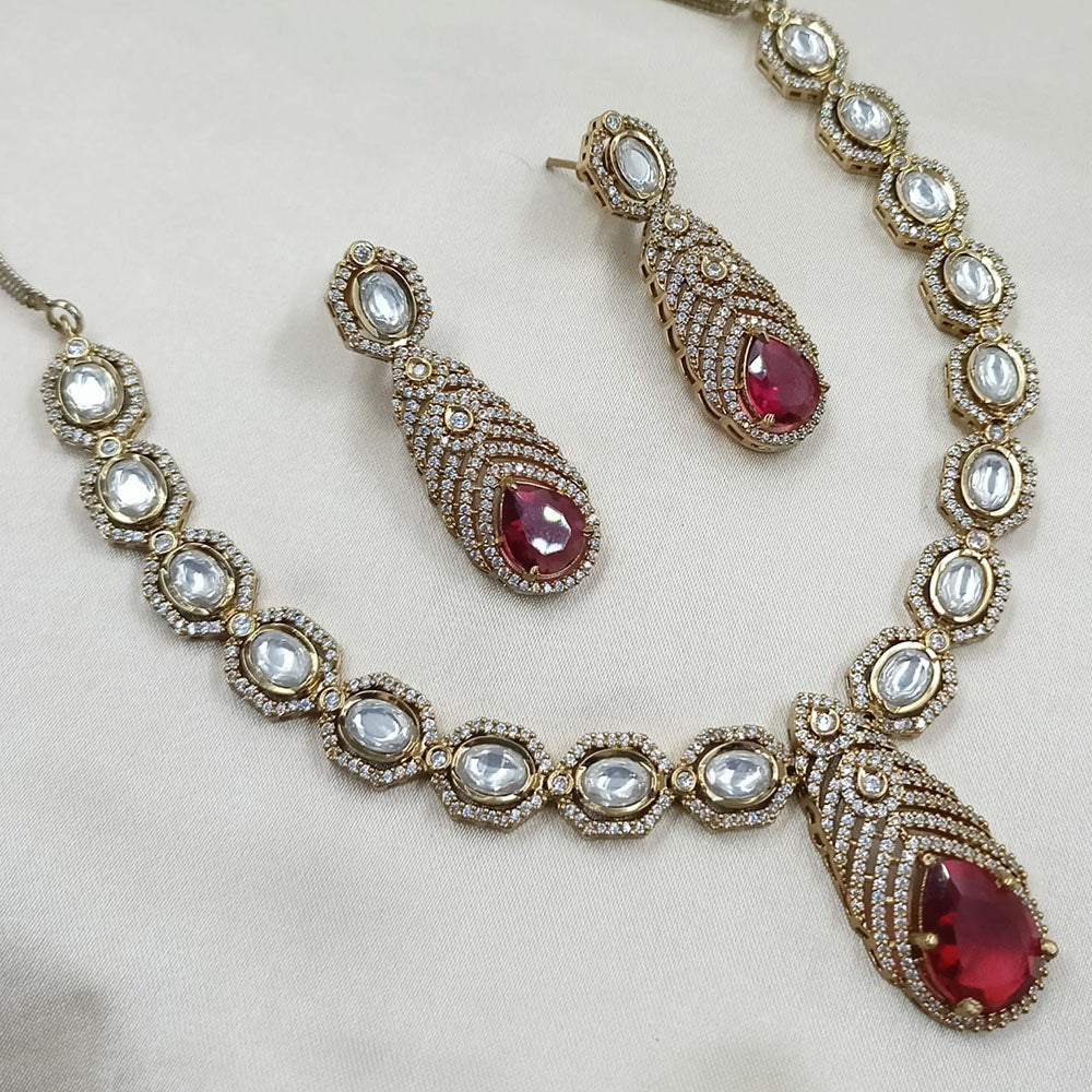 NAFJ Luxury American Diamond Festive Jewellery Set