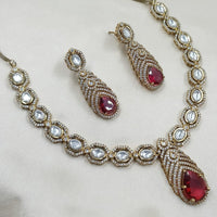 NAFJ Luxury American Diamond Festive Jewellery Set