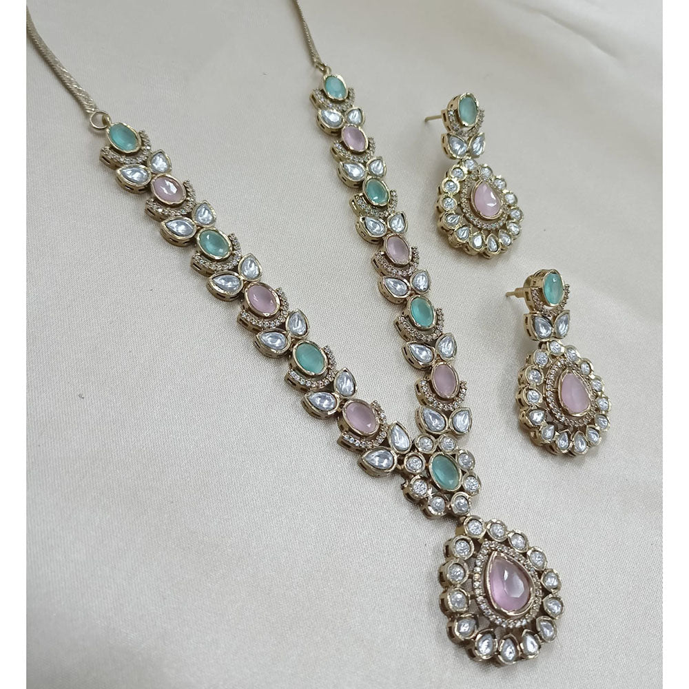 NAFJ Sparkling Crystal Stone Designer Necklace Set
