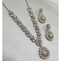 NAFJ Sparkling Crystal Stone Designer Necklace Set