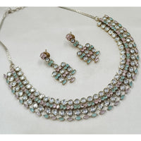 NAFJ Sparkling Crystal Stone Designer Necklace Set
