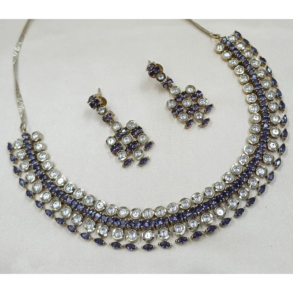 NAFJ Sparkling Crystal Stone Designer Necklace Set
