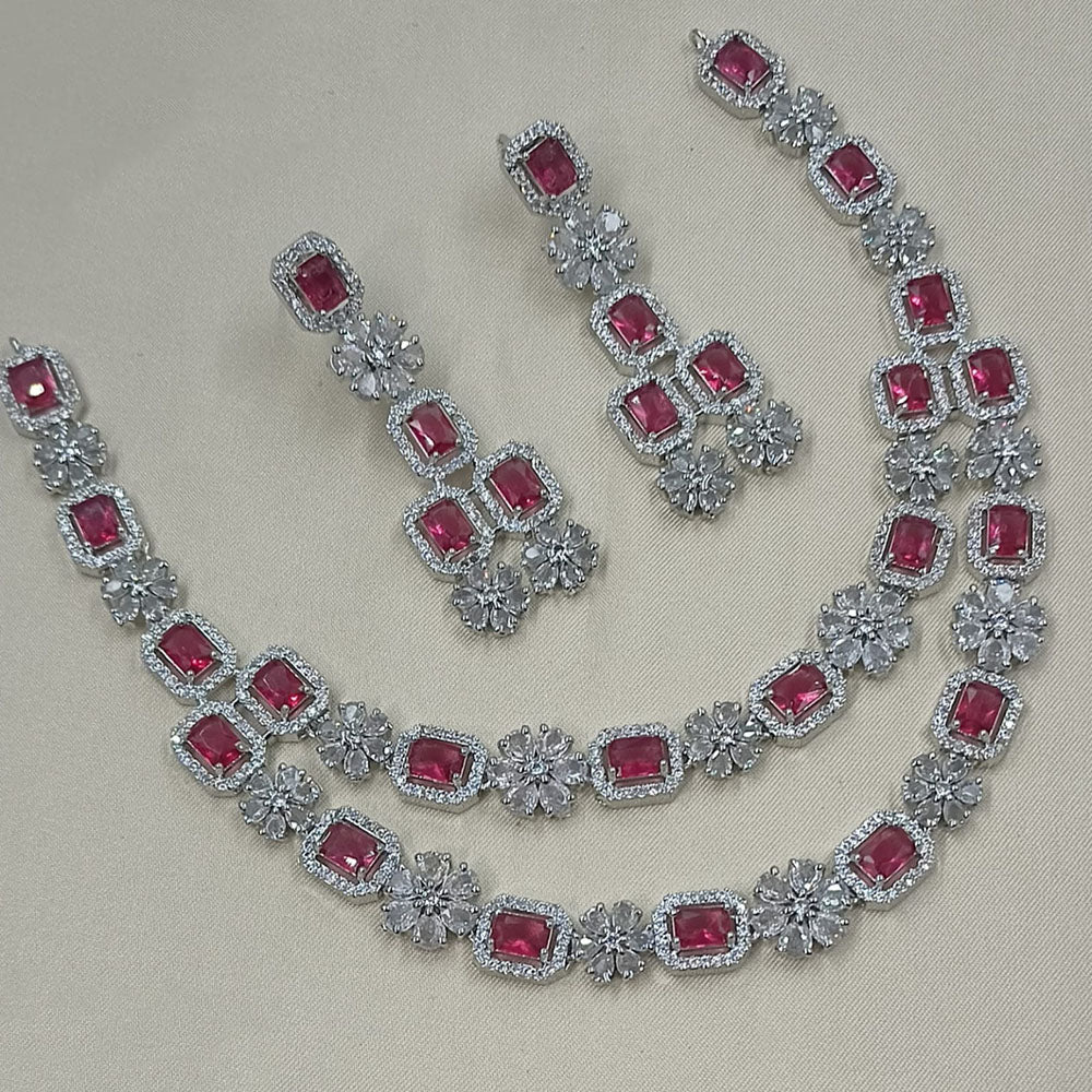 NAFJ Luxury American Diamond Festive Jewellery Set