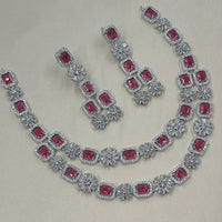 NAFJ Luxury American Diamond Festive Jewellery Set