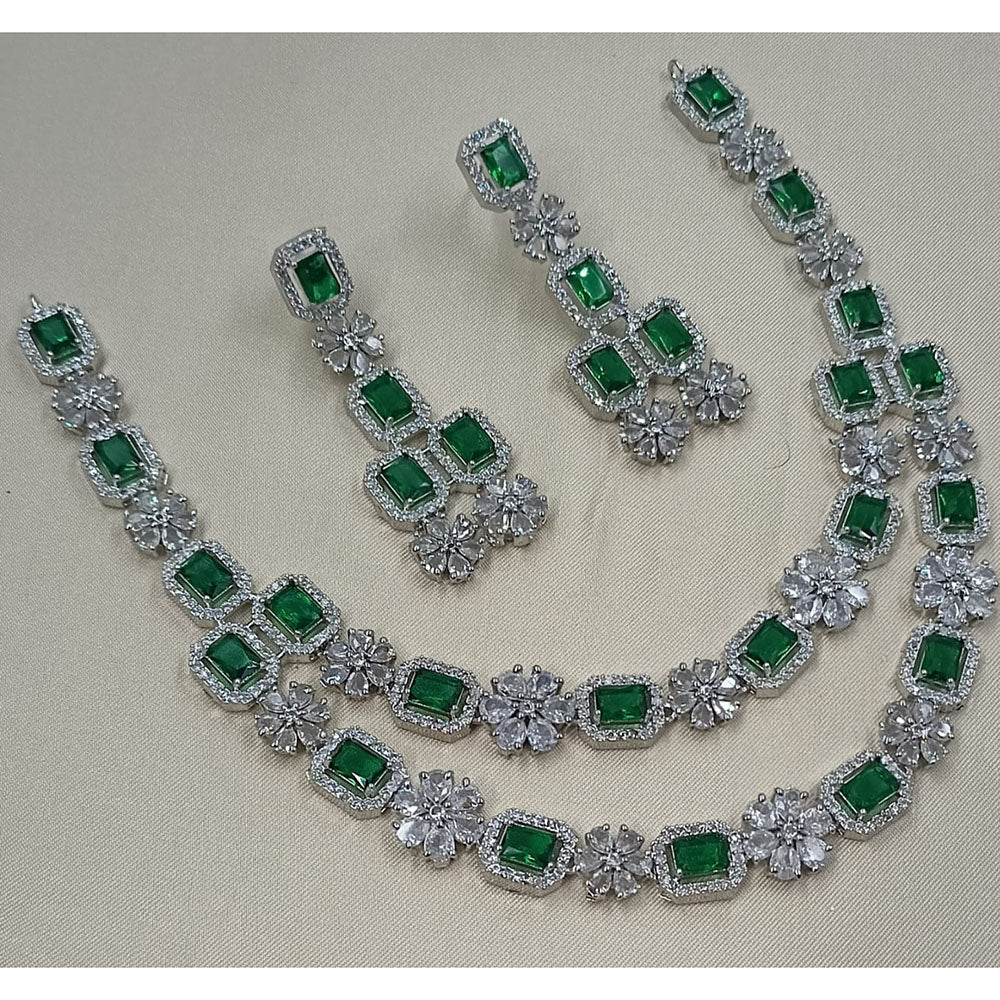 NAFJ Luxury American Diamond Festive Jewellery Set