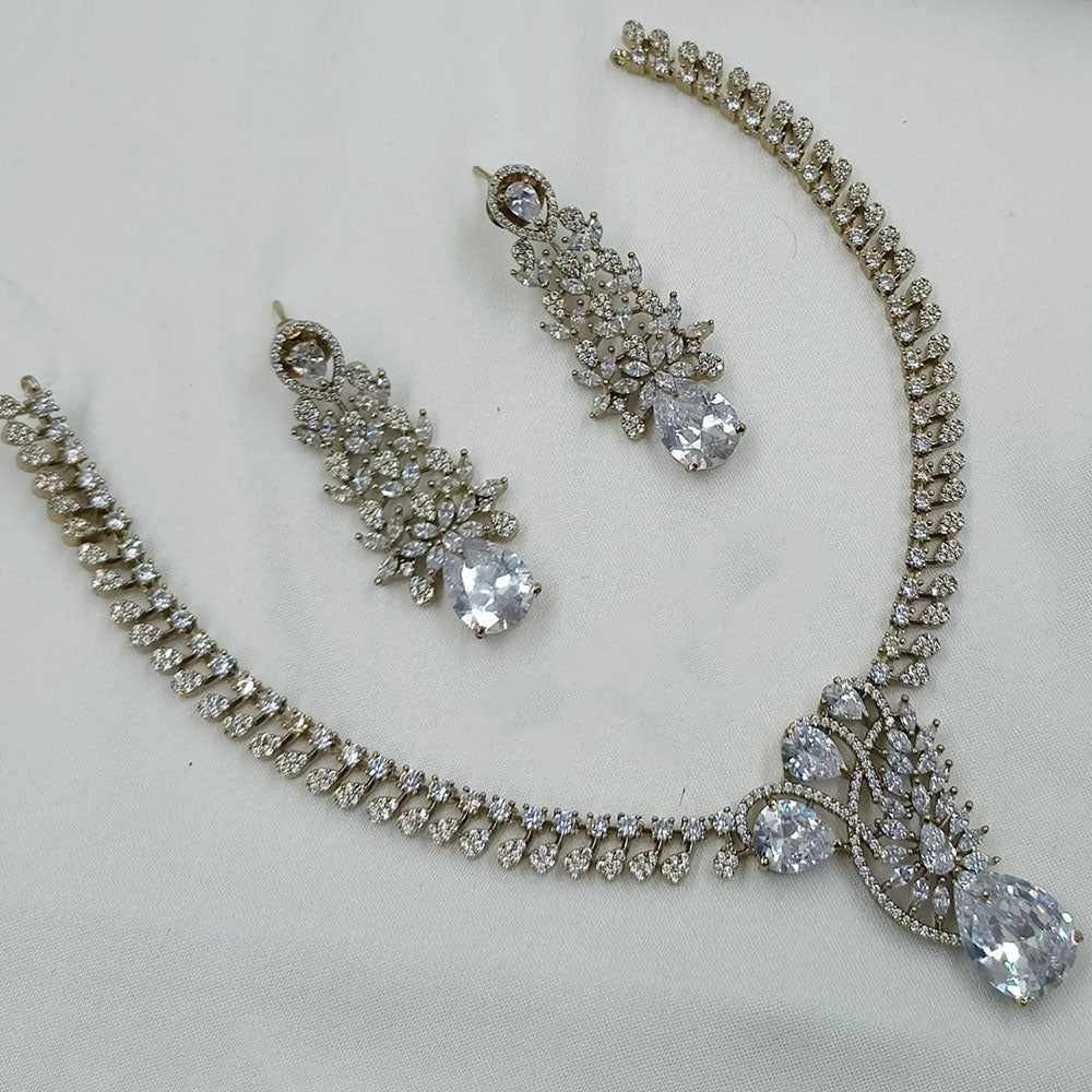 NAFJ Luxury American Diamond Festive Jewellery Set
