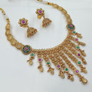 NAFJ Royal Pota Stone Designer And Pearl Necklace Set
