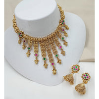 NAFJ Royal Pota Stone Designer And Pearl Necklace Set
