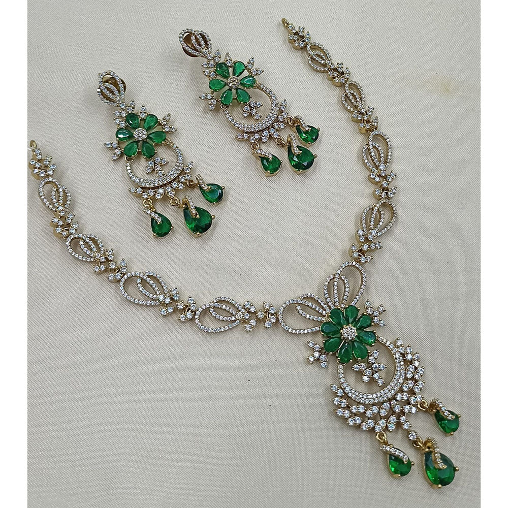 NAFJ Luxury American Diamond Festive Jewellery Set