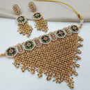 NAFJ Royal Pota Stone And Pearl Designer Choker Necklace Set