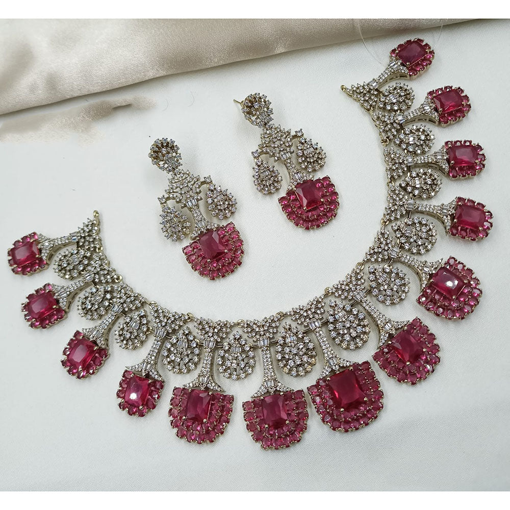 NAFJ Luxury American Diamond Festive Jewellery Set