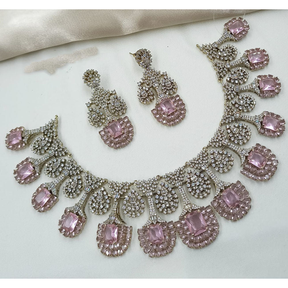 NAFJ Luxury American Diamond Festive Jewellery Set