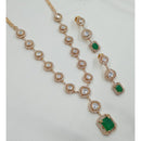 NAFJ Glam Polki Kundan Stone Embellished Necklace Set