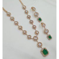 NAFJ Glam Polki Kundan Stone Embellished Necklace Set