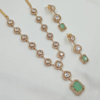 NAFJ Glam Polki Kundan Stone Embellished Necklace Set