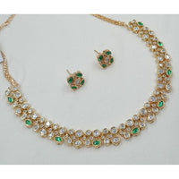 NAFJ Glam Polki Kundan Stone Embellished Necklace Set