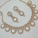 NAFJ Glam Polki Kundan Stone Embellished Necklace Set