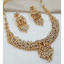 1. NAFJ Luxury Pota Stone Elephant Pearl Traditional Necklace Set