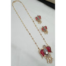 NAFJ Glam Polki Kundan Stone Embellished Necklace Set