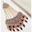 NAFJ Designer Crystal Stone Beads And Pearl Bridal Pasa