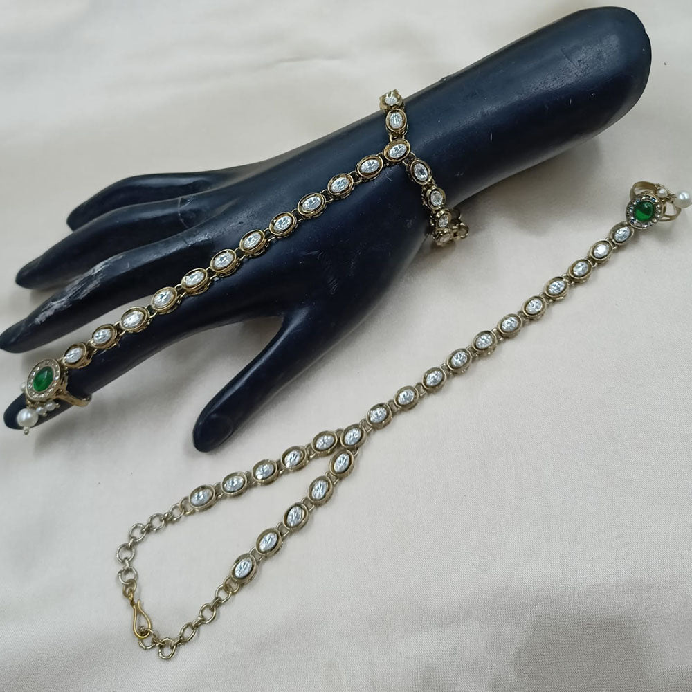 NAFJ Pota Stone And Pearl Designer Hand Harness