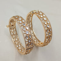 NAFJ Exclusive Polki Kundan Designer Bangles Set