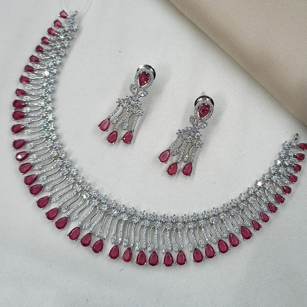 NAFJ Luxury American Diamond Jewellery Set