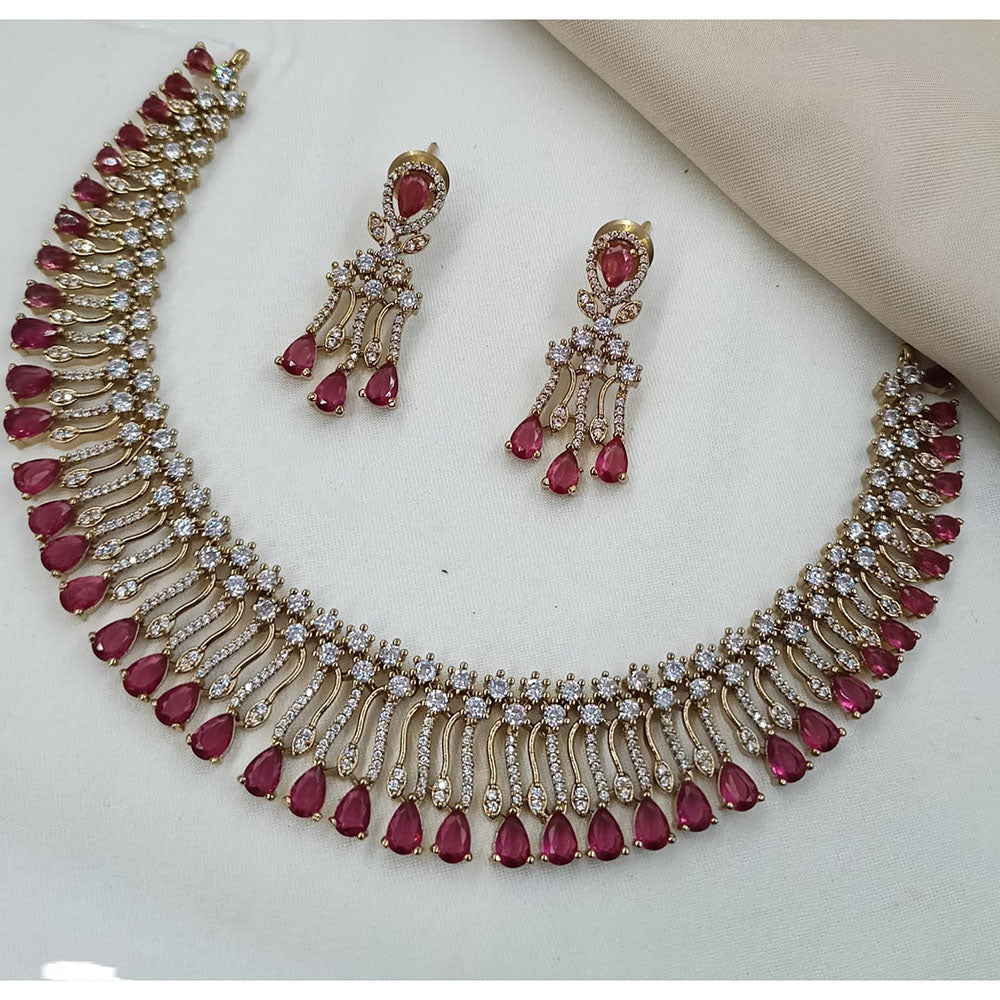 NAFJ Luxury American Diamond Jewellery Set
