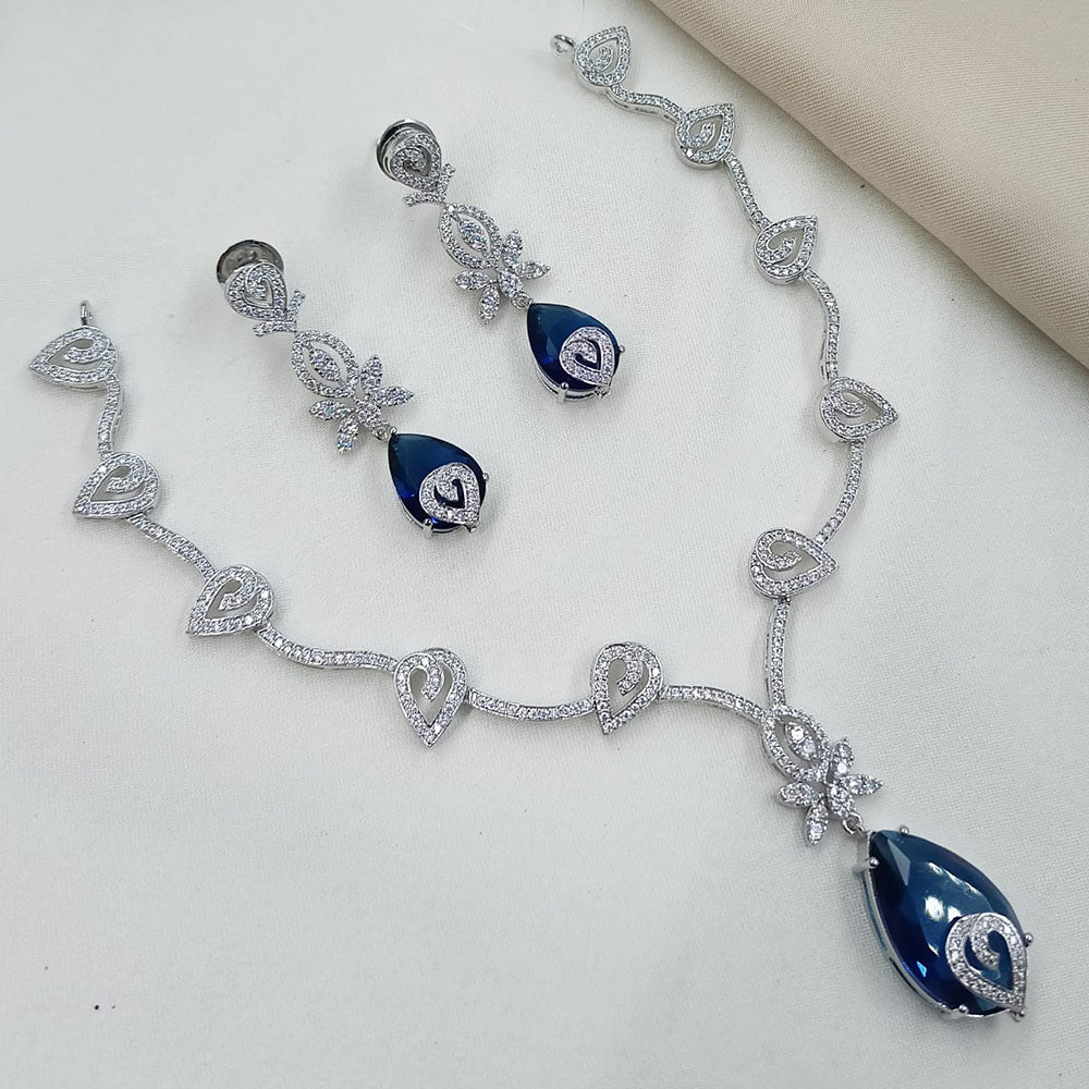 NAFJ Luxury American Diamond Jewellery Set