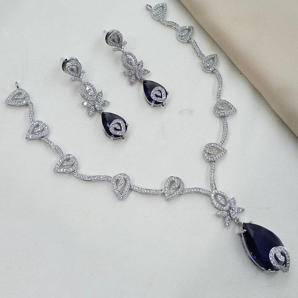 NAFJ Luxury American Diamond Jewellery Set