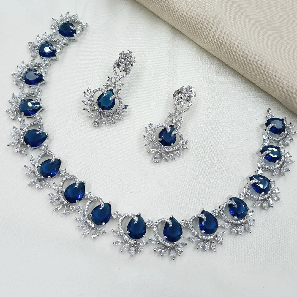 NAFJ Luxury American Diamond Jewellery Set