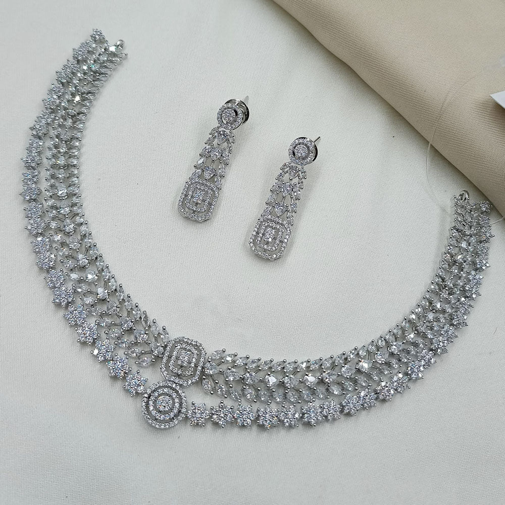 NAFJ Luxury American Diamond Jewellery Set