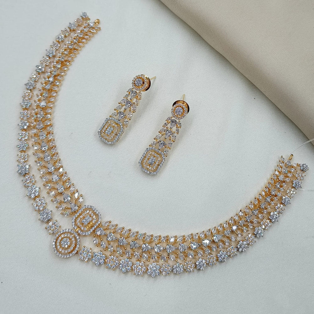 NAFJ Luxury American Diamond Jewellery Set