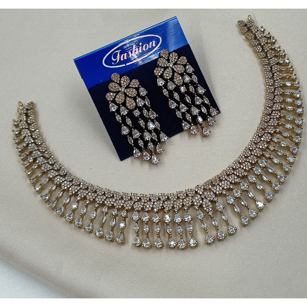 NAFJ Luxury American Diamond Jewellery Set