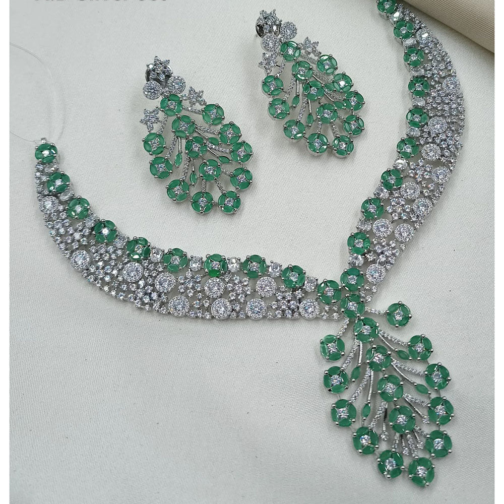 NAFJ Luxury American Diamond Jewellery Set