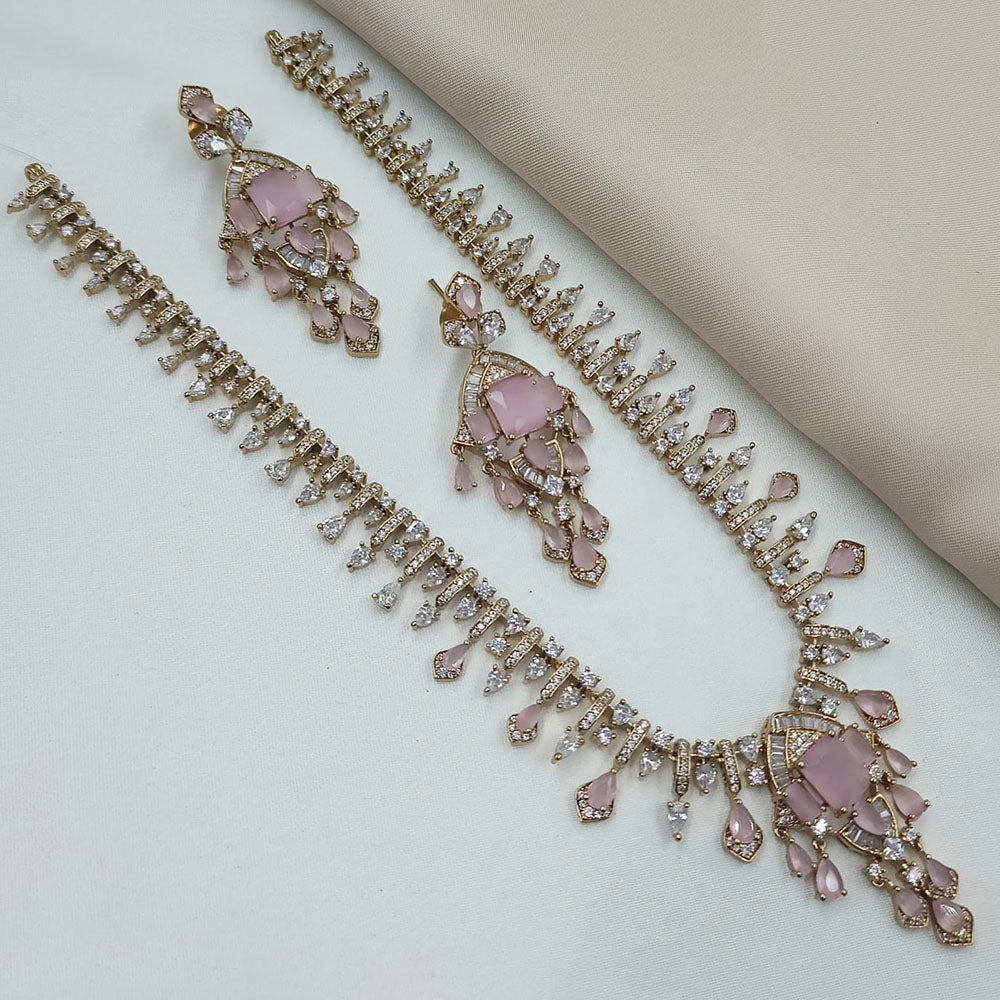 NAFJ Luxury American Diamond Jewellery Set