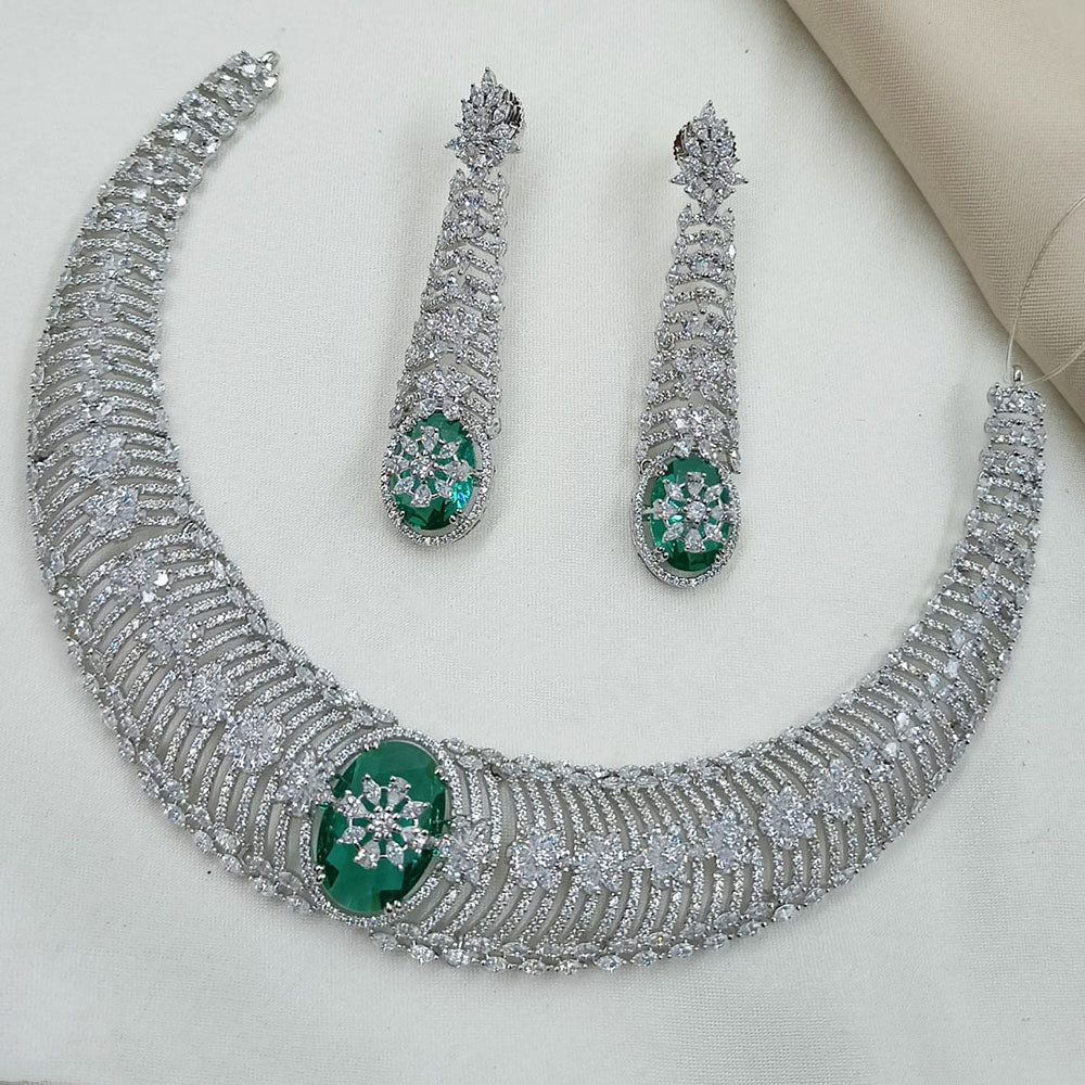 NAFJ Luxury American Diamond Jewellery Set