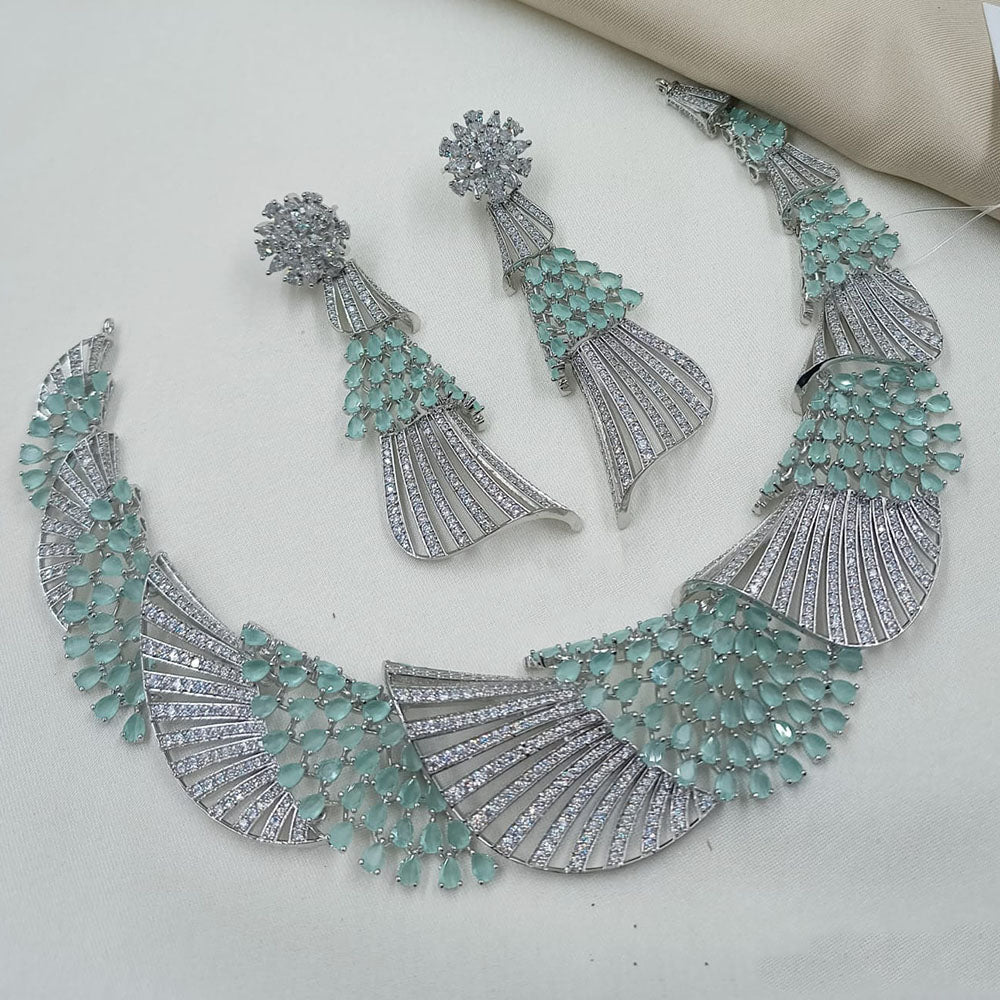 NAFJ Luxury American Diamond Jewellery Set