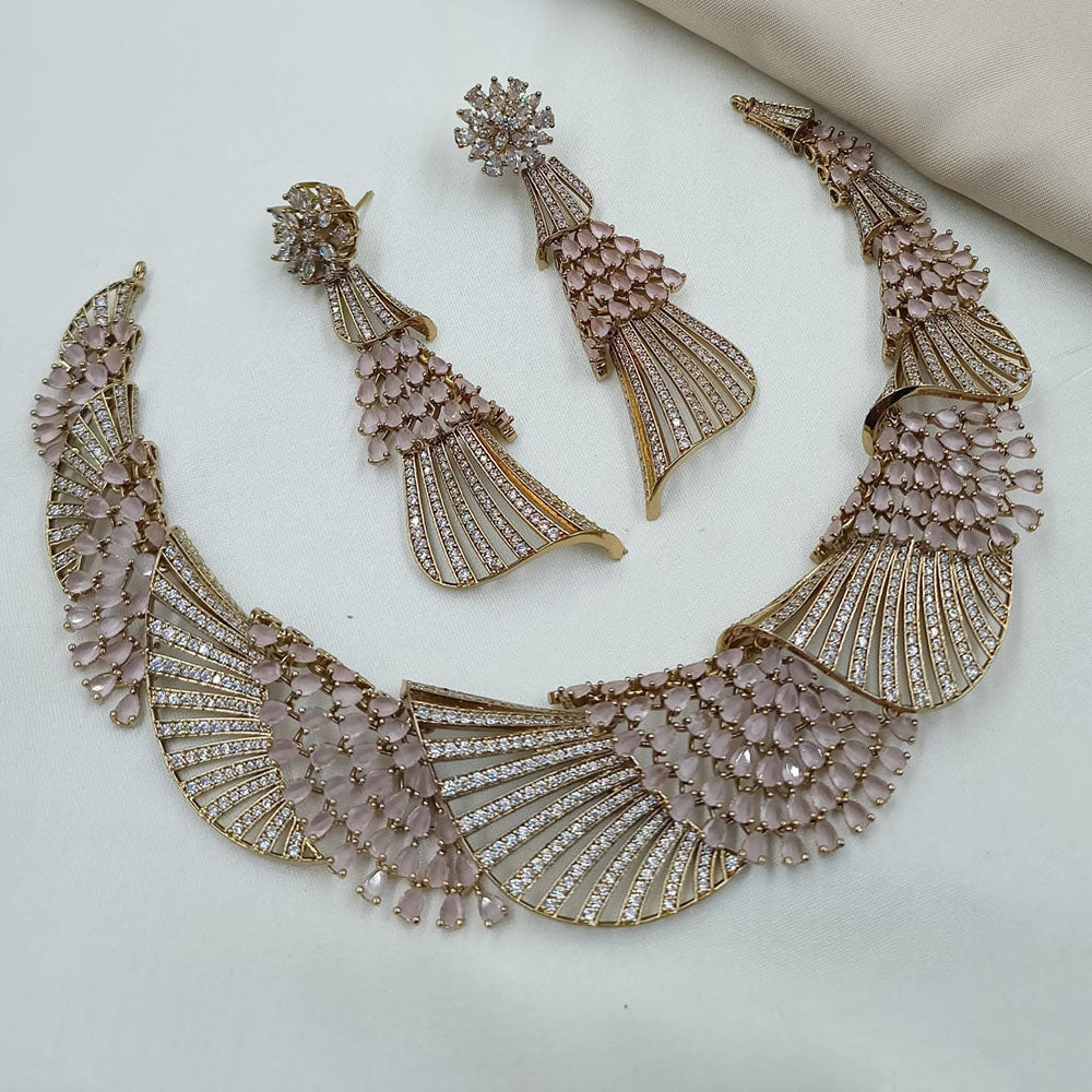 NAFJ Luxury American Diamond Jewellery Set