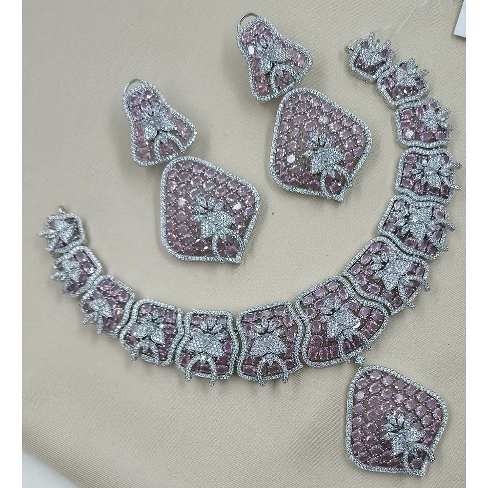 NAFJ Luxury American Diamond Jewellery Set