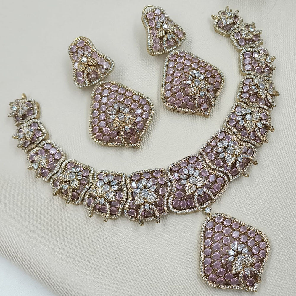 NAFJ Luxury American Diamond Jewellery Set