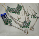 NAFJ Maharani Glow Kundan Stone Pearl And Beads Bridal Set